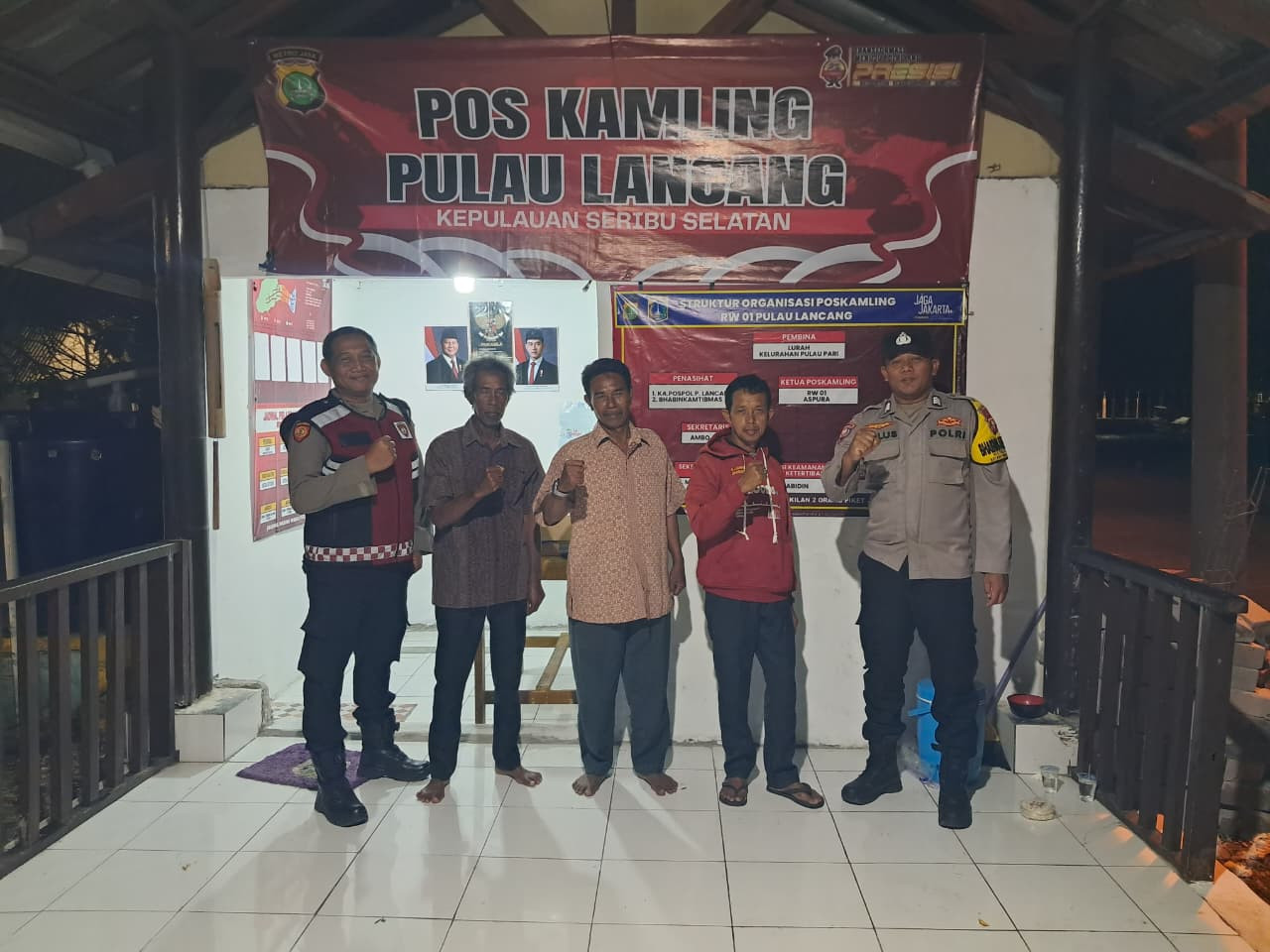 Patroli Malam Gabungan Polsek Kepulauan Seribu Selatan Perkuat Siskamling dan Antisipasi Guantibmas