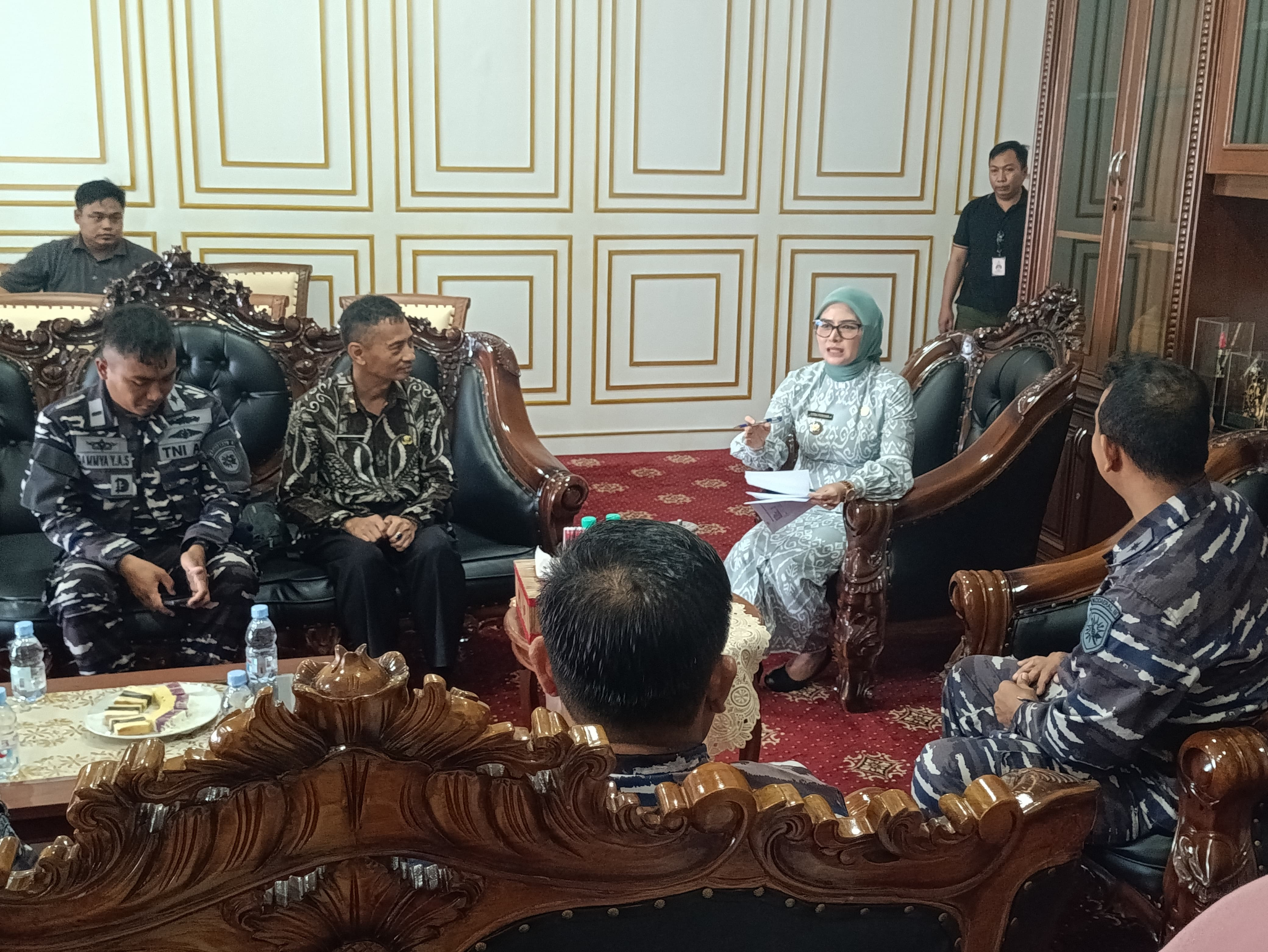 Komandan Lanal Bandung Laksanakan Courtesy Call Ke Pemda Kabupaten Pangandaran