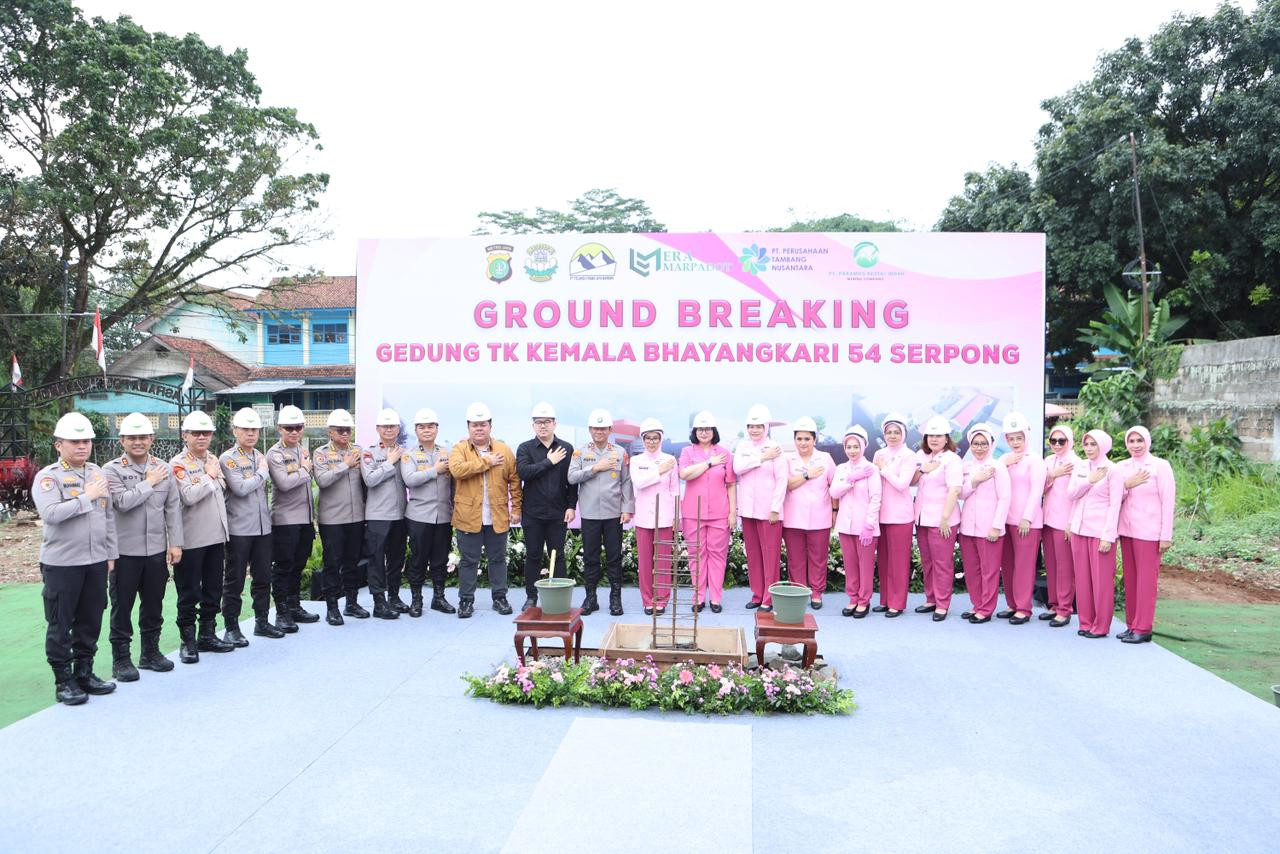 Groundbreaking TK Kemala Bhayangkari 54 Serpong, Dukung Pendidikan Anak Sejak Dini