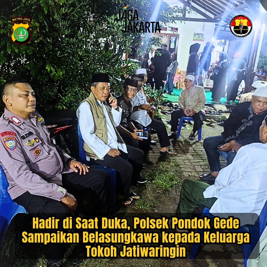 Hadir di Saat Duka, Polsek Pondok Gede Sampaikan Belasungkawa kepada Keluarga Tokoh Jatiwaringin