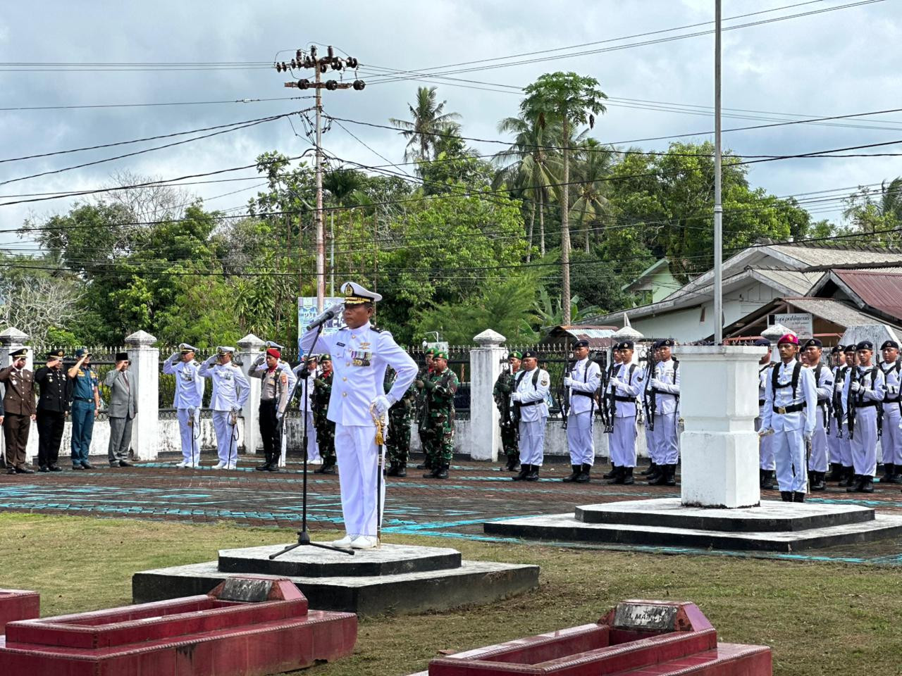 Lanal Dabo Singkep Gelar Ziarah Nasional Dalam Rangka HUT Ke-80 TNI Tahun 2025