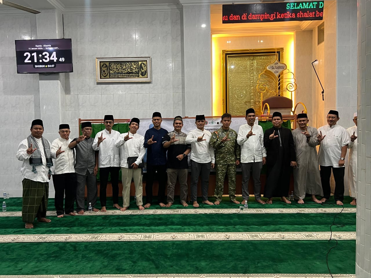 Danlanal Dabo Singkep Hadiri Ceramah Agama Peringatan Isra Mi’raj Nabi Muhammad SAW 1447 H