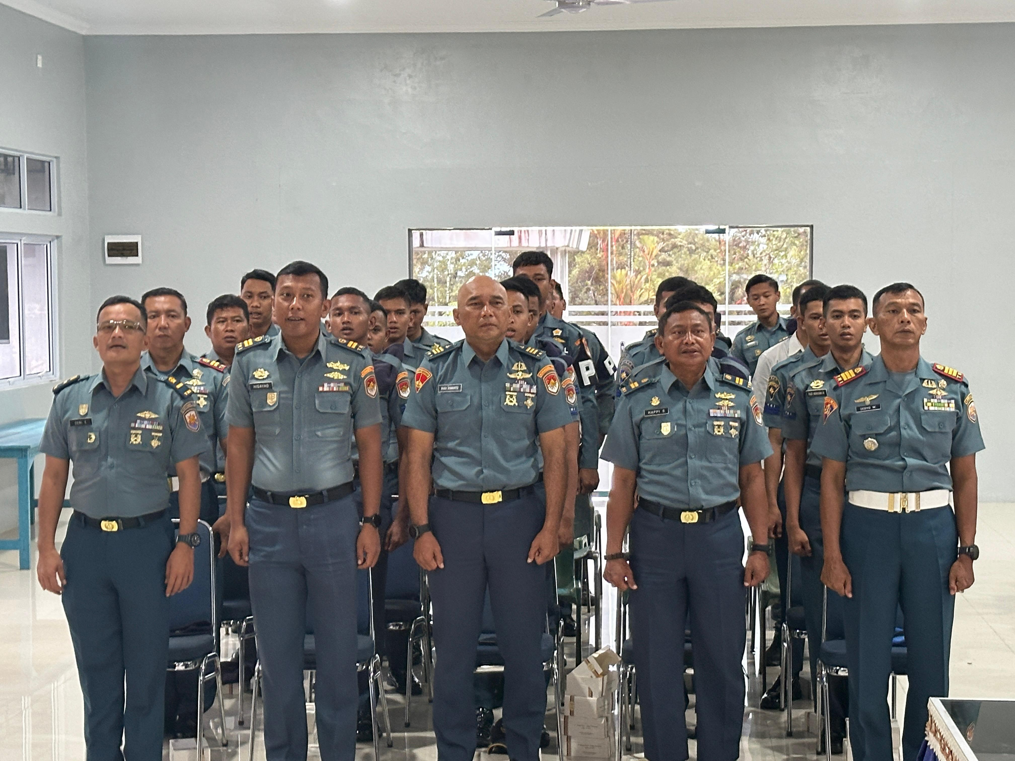 Danlanal Dabo Singkep Ikuti Vicon Sosialisasi Reformasi Birokrasi, Penyusunan Nota Kesepahaman dan P4GN Bersama BNNP Kepri