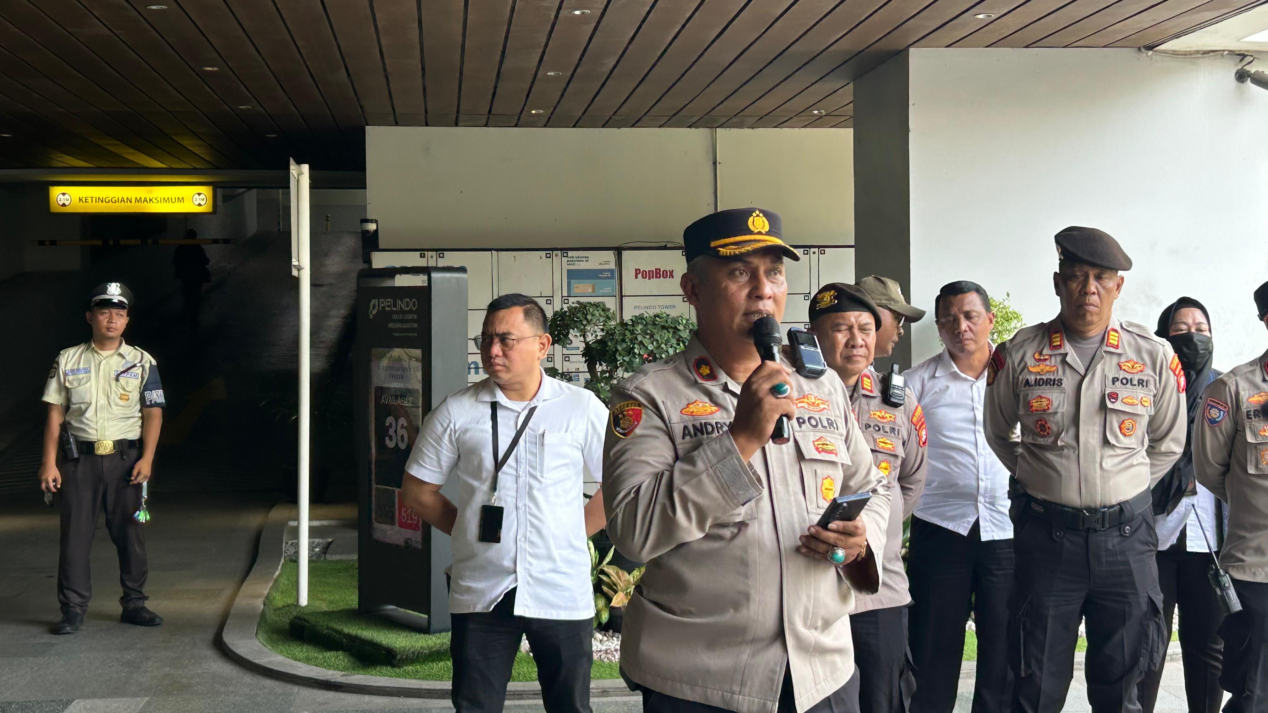 Polsek Koja Gelar Apel Pengamanan Aksi Mahasiswa di Gedung Pelindo Tower