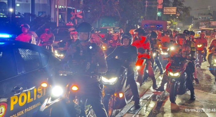 Gelar Apel dan Patroli KRYD Gabungan 3 Pilar, Polsek Pademangan Antisipasi Guantibmas