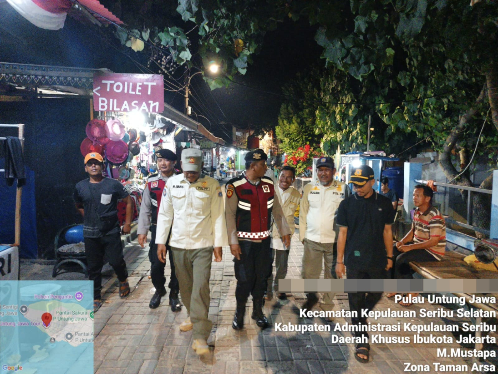 Patroli Malam Polsek Kepulauan Seribu Selatan, Polisi Ingatkan Warga Waspada Angin Kencang dan Ombak