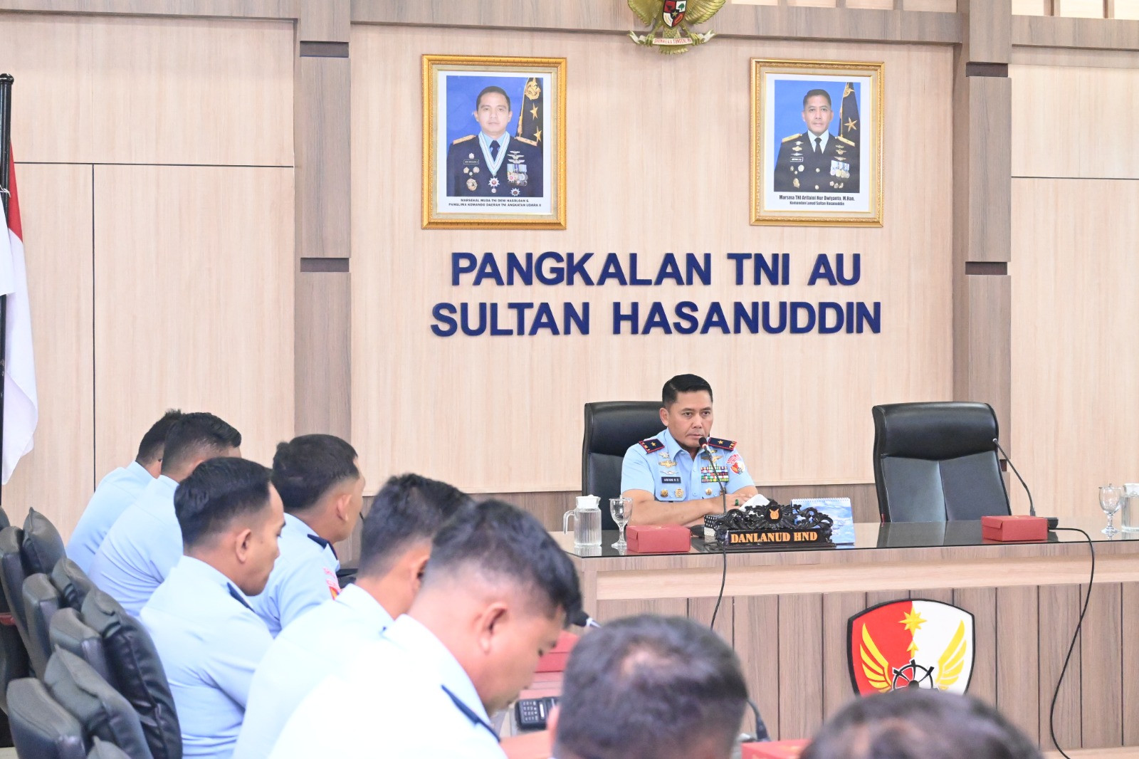 Danlanud Sultan Hasanuddin Pimpin Rapat Staf