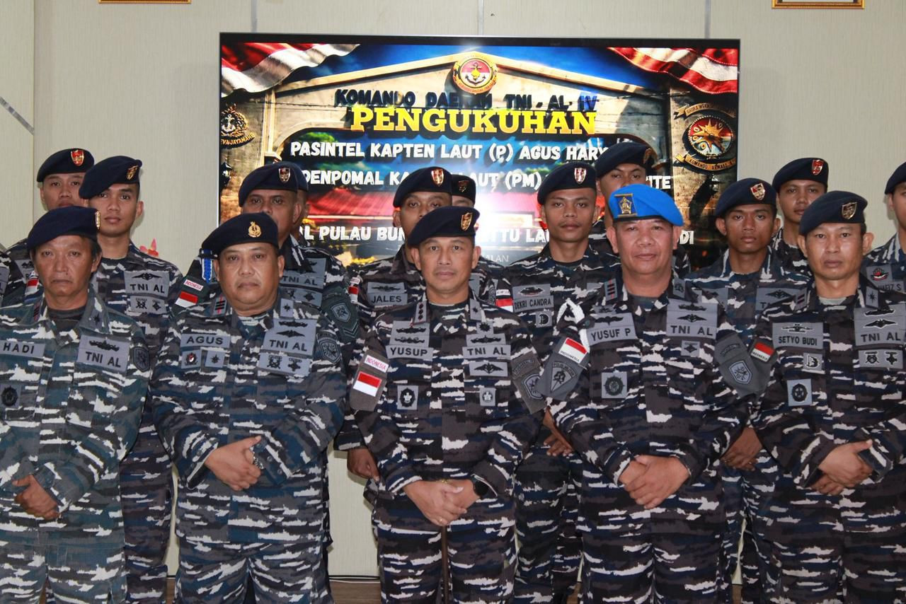 Danlanal Ranai Kukuhkan Jabatan Pasintel, Dandenpomal, dan Komandan KAL Pulau Bungaran