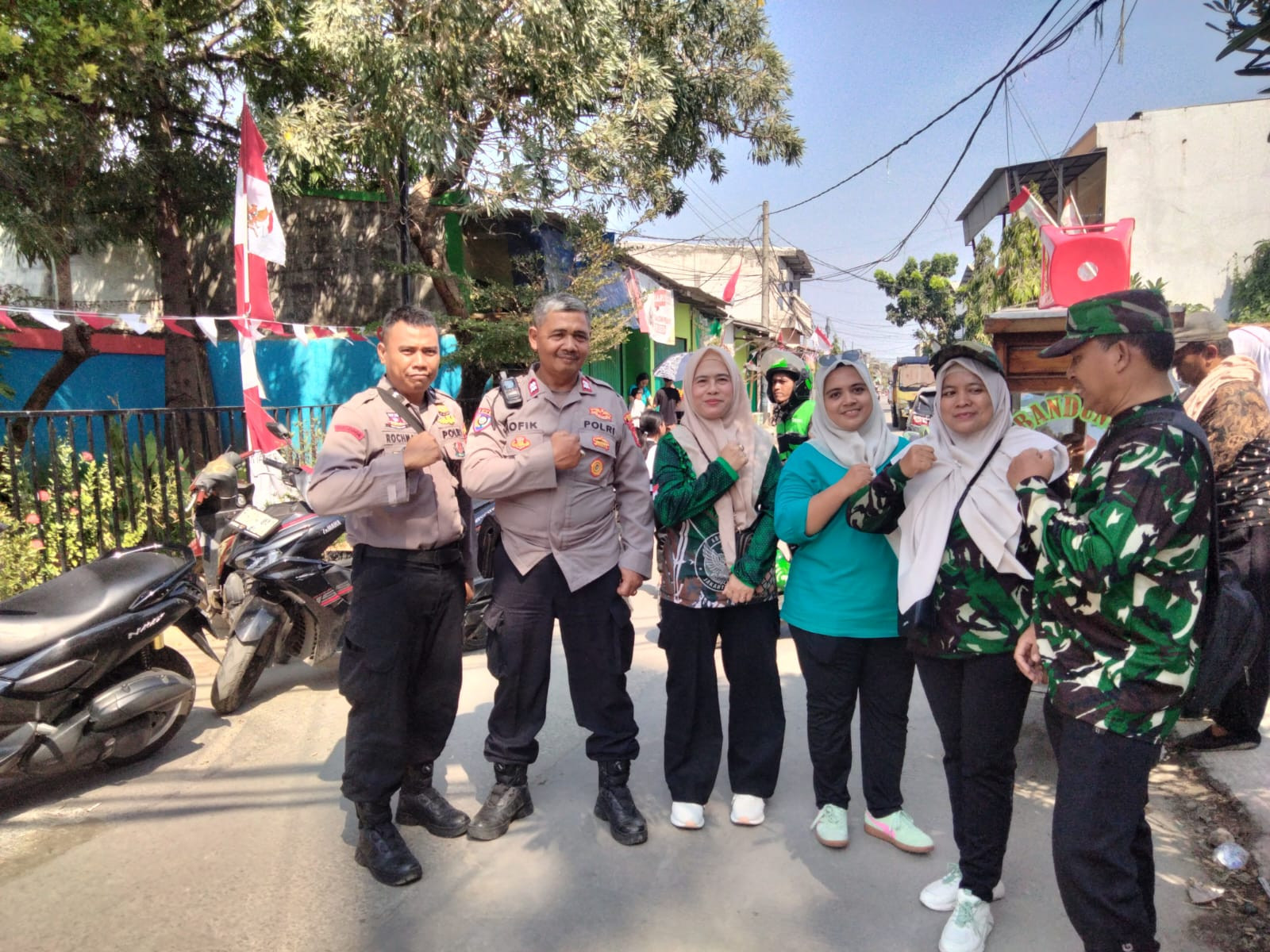 Polsek Koja Pengamanan Semarak HUT RI ke-81, 1.000 Warga Tugu Selatan Meriahkan Senam dan Gerak Jalan