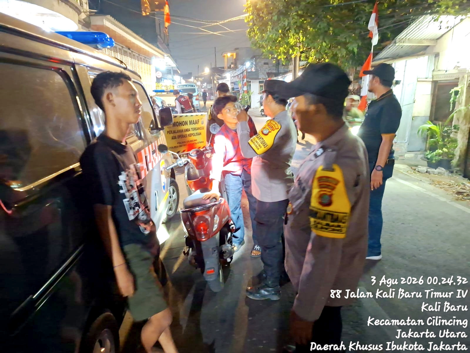 Polsek Cilincing Perkuat Patroli KRYD, Cegah Tawuran dan Kejahatan Jalanan di Titik Rawan