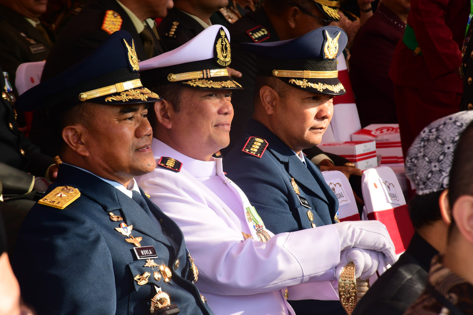 Komandan dan Prajurit Lanal Bandung Ikuti Upacara Pengibaran Bendera Merah Putih Dalam Rangka Hut Ke-80 Kemerdekaan Republik Indonesia Tingkat Provinsi Jawa Barat Tahun 2025