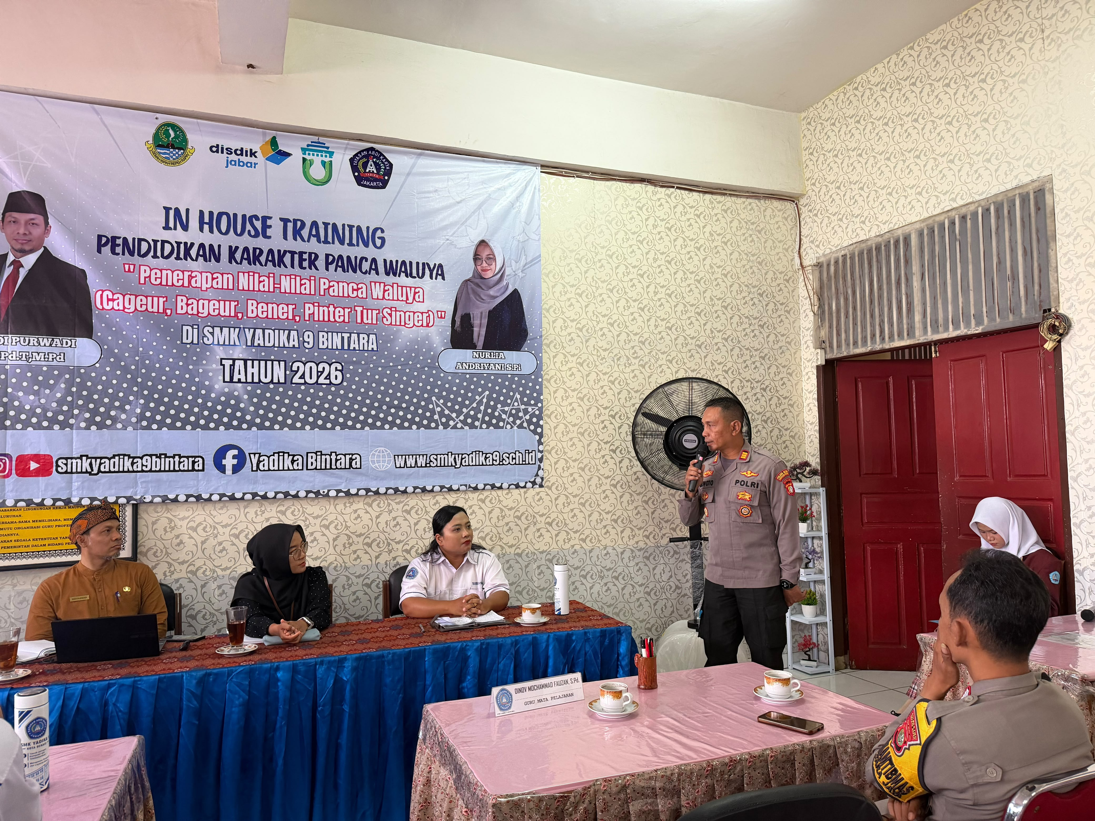 Waka Polsek Bekasi Barat Hadiri In House Training Pendidikan Karakter Panca Waluya di SMK Yadika 9 Bintarajaya