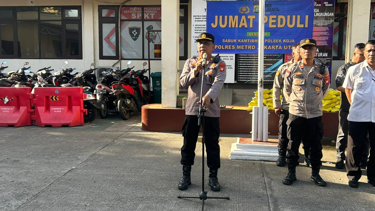 Polsek Koja Gelar Jumat Peduli, Perkuat Sinergi dengan Ormas Jaga Kamtibmas