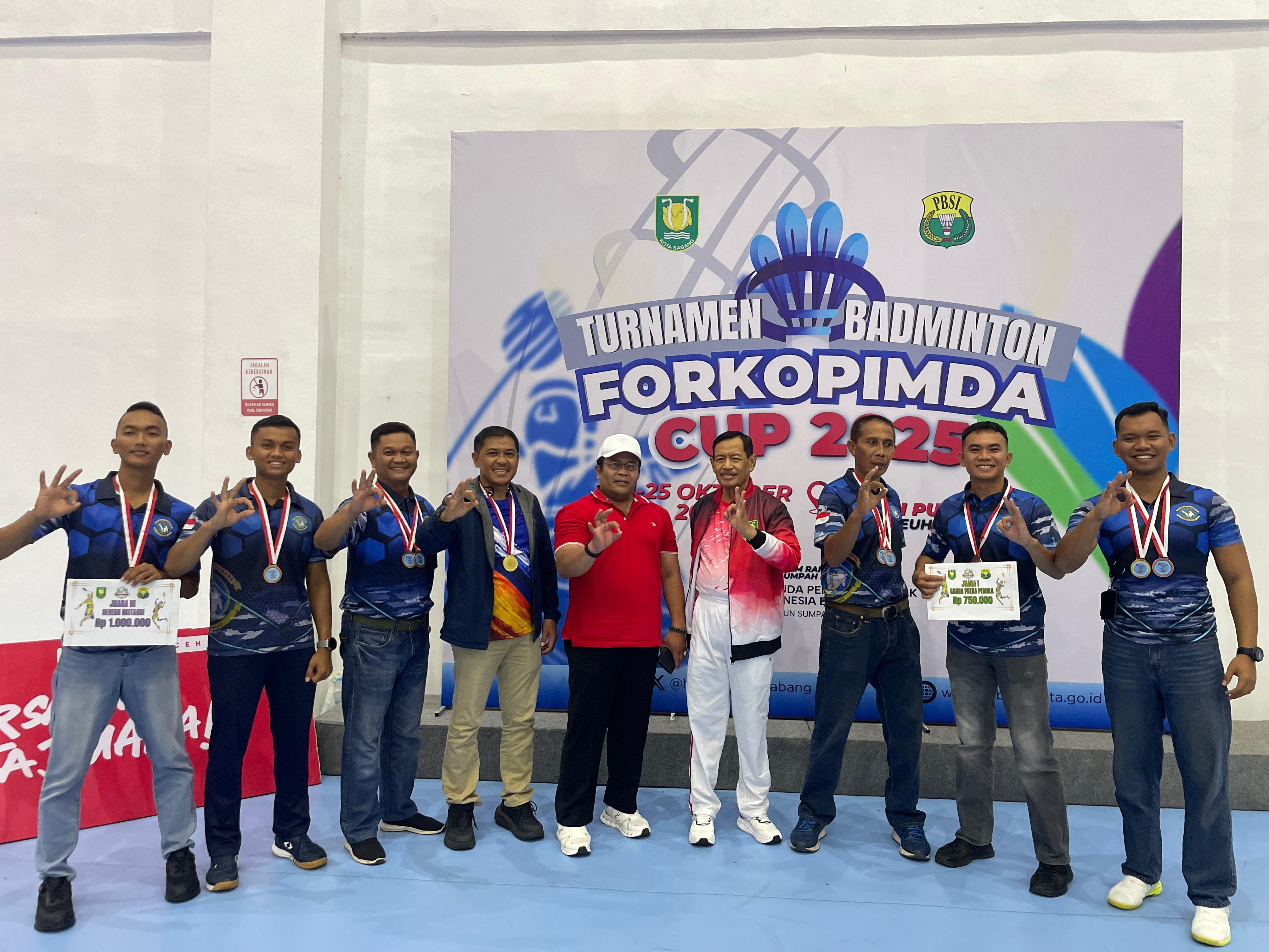 Tim PB Lanal Sabang Raih Prestasi Gemilang Pada Turnamen Badminton Forkopimda Cup 2025