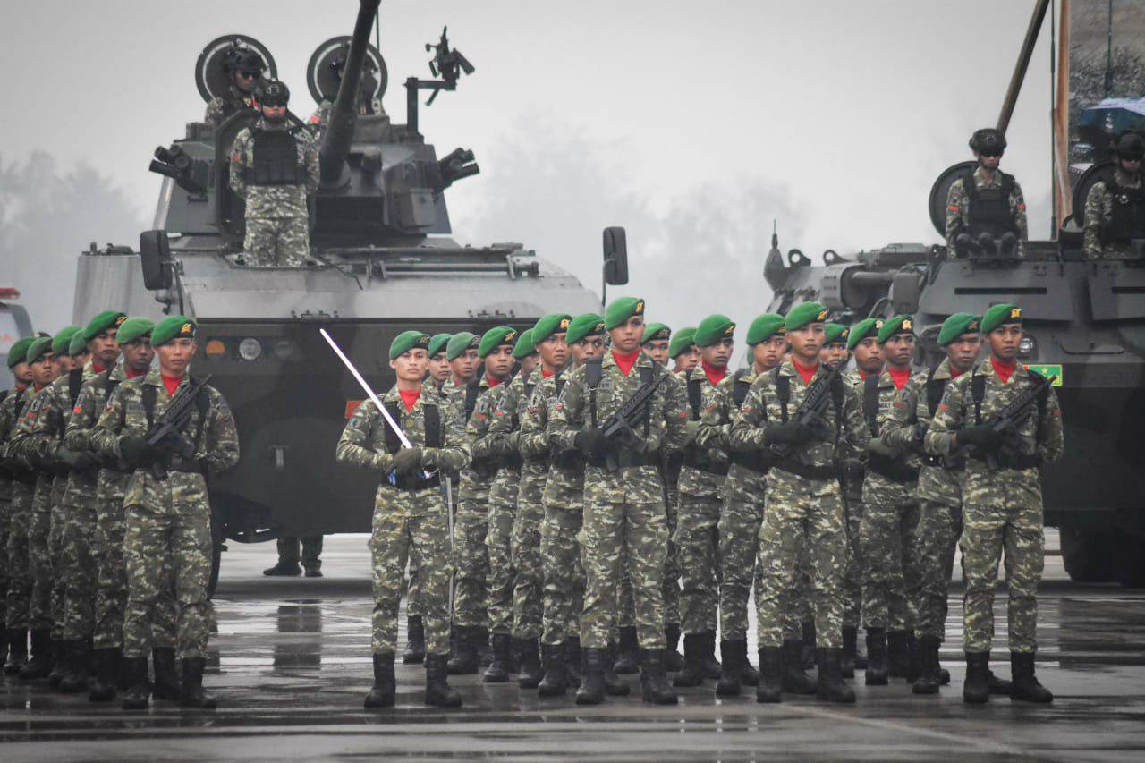 Upacara HUT ke-81 TNI di Timika Berlangsung Khidmat