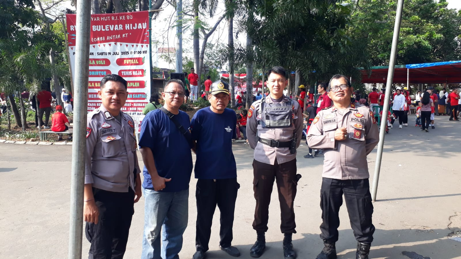 Pengamanan Karnaval Kemerdekaan HUT RI ke-80 di Wilayah Hukum Polsek Medansatria