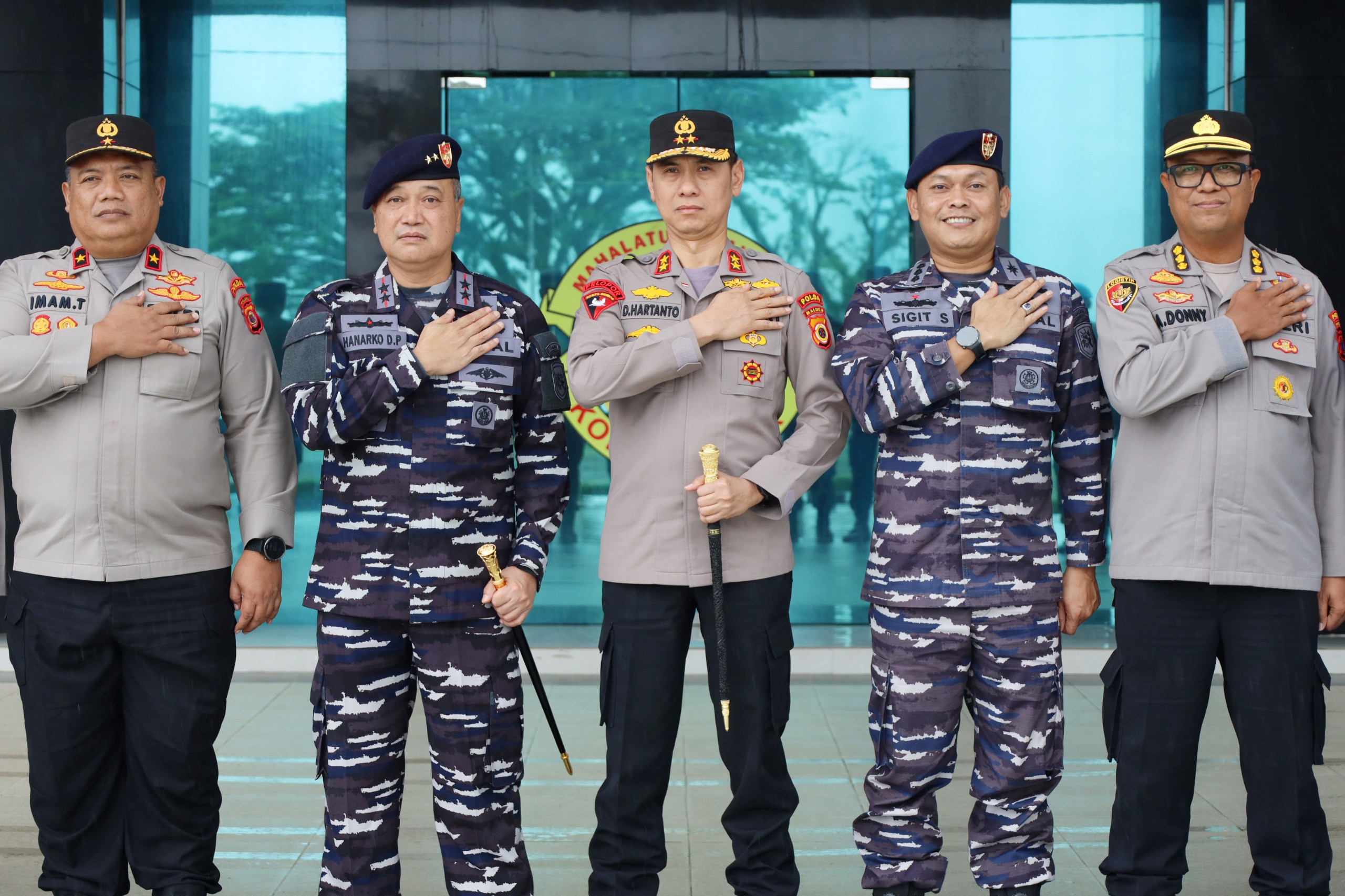 Dankodaeral IX Ambon Terima Courtesy Call Kapolda Maluku