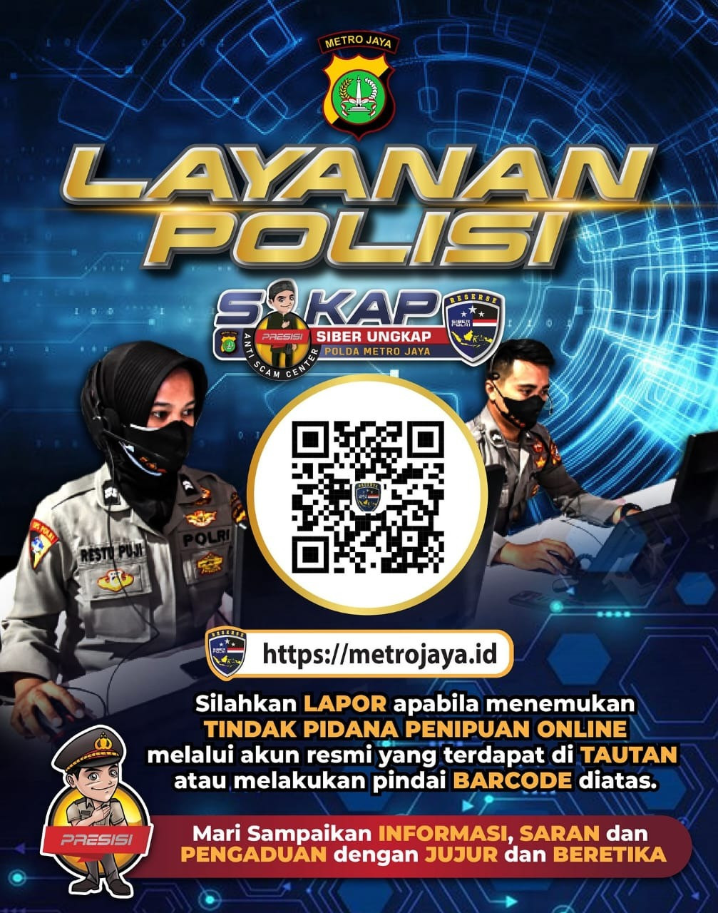 Direktorat Siber Polda Metro Jaya Luncurkan Platform SIKAP Cegah Kejahatan Online