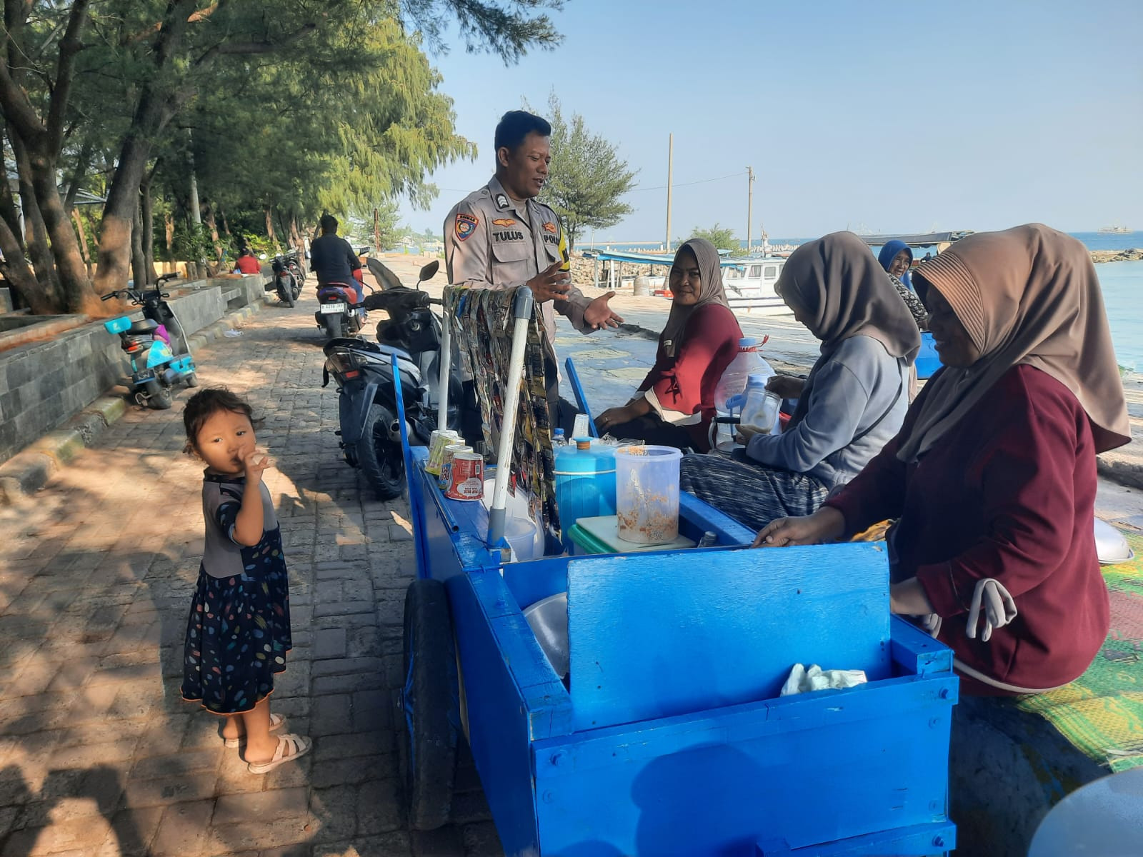 Bhabinkamtibmas Pulau Lancang Sambang Warga Lewat Jakarta On The Spot, Sosialisasikan Layanan Polri 110