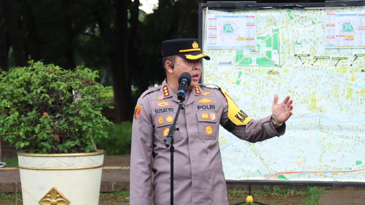 2.154 Personel Dikerahkan Layani Aksi Unjuk Rasa di Silang Selatan Monas
