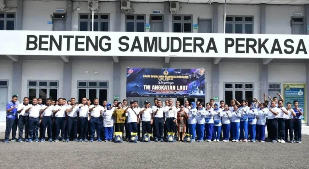 Lanal Sibolga Gelar Bakti Sosial, Bakti Kesehatan, dan Olahraga Bersama Dalam Rangka HUT Ke-80 TNI AL Tahun 2025