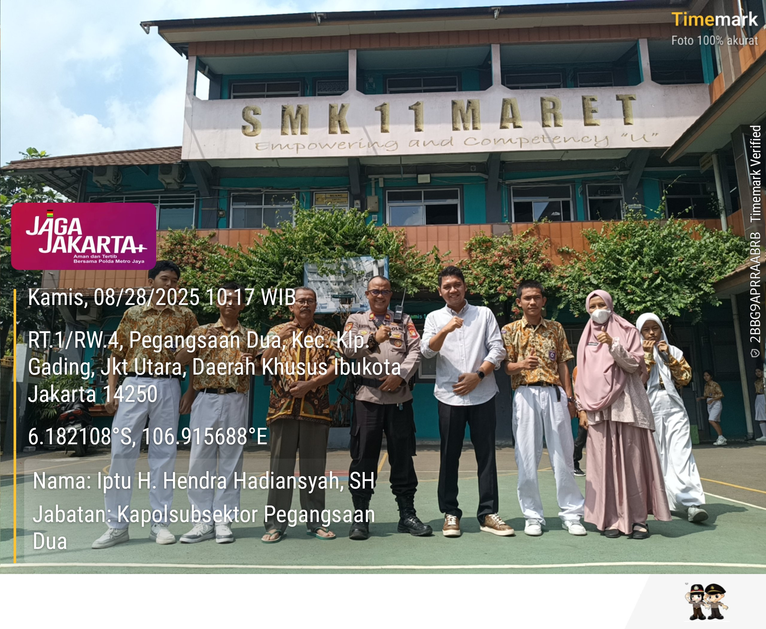 Polsek Kelapa Gading Gelar Himbauan Kamtibmas ke Sekolah, Dukung Program “Jaga Lingkungan”