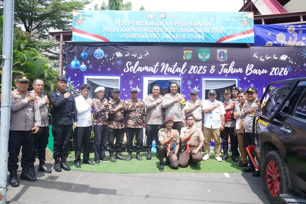Wakapolres Metro Jakarta Utara Cek Kesiapan Pos PAM Tanah Merdeka Jelang Tahun Baru 2026