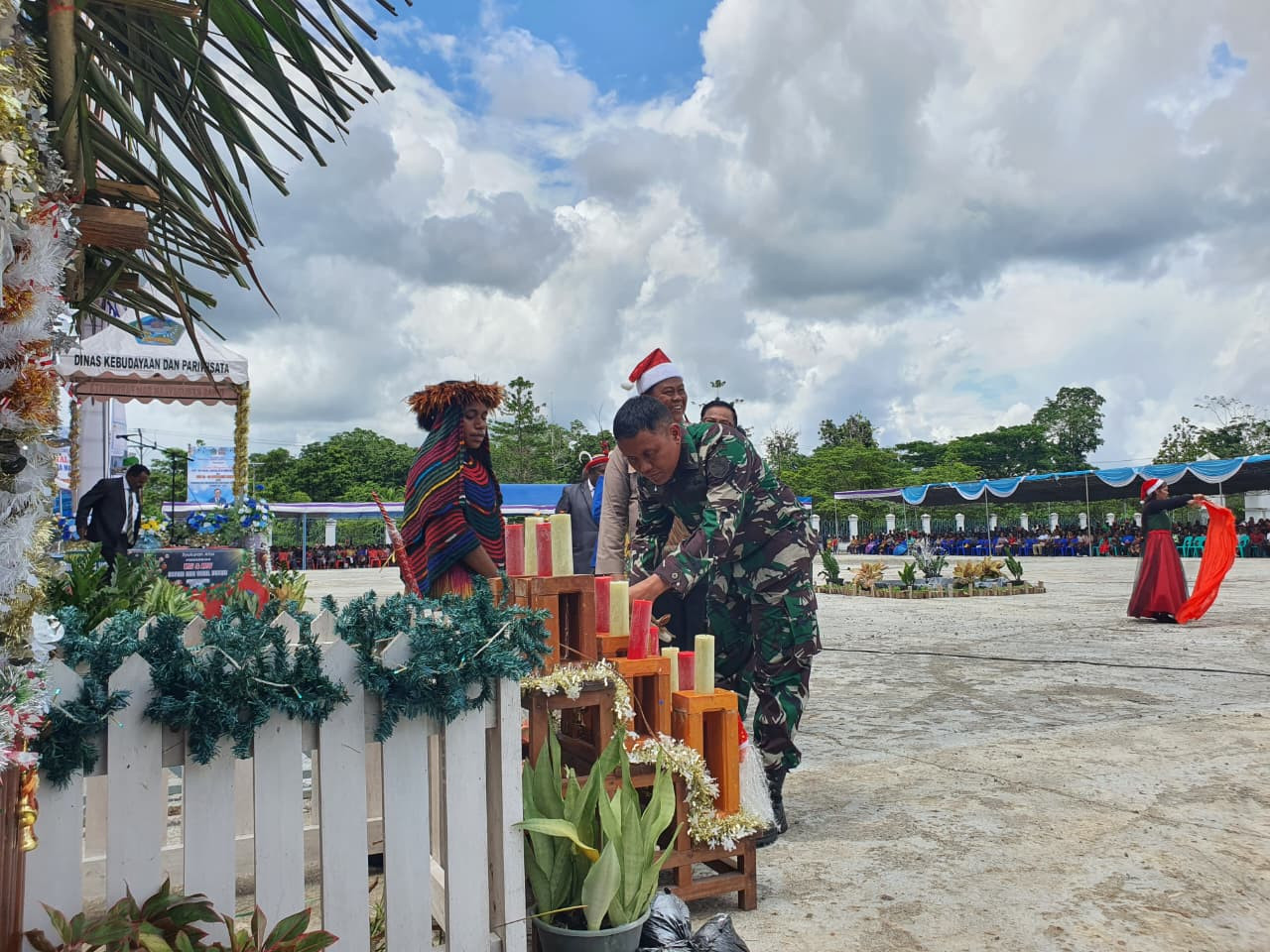 Dandim 1715/Yahukimo Hadiri HUT Ke-23 Kab. Yahukimo dan Natal Bersama Korpri, TNI/Polri dan Masyarakat