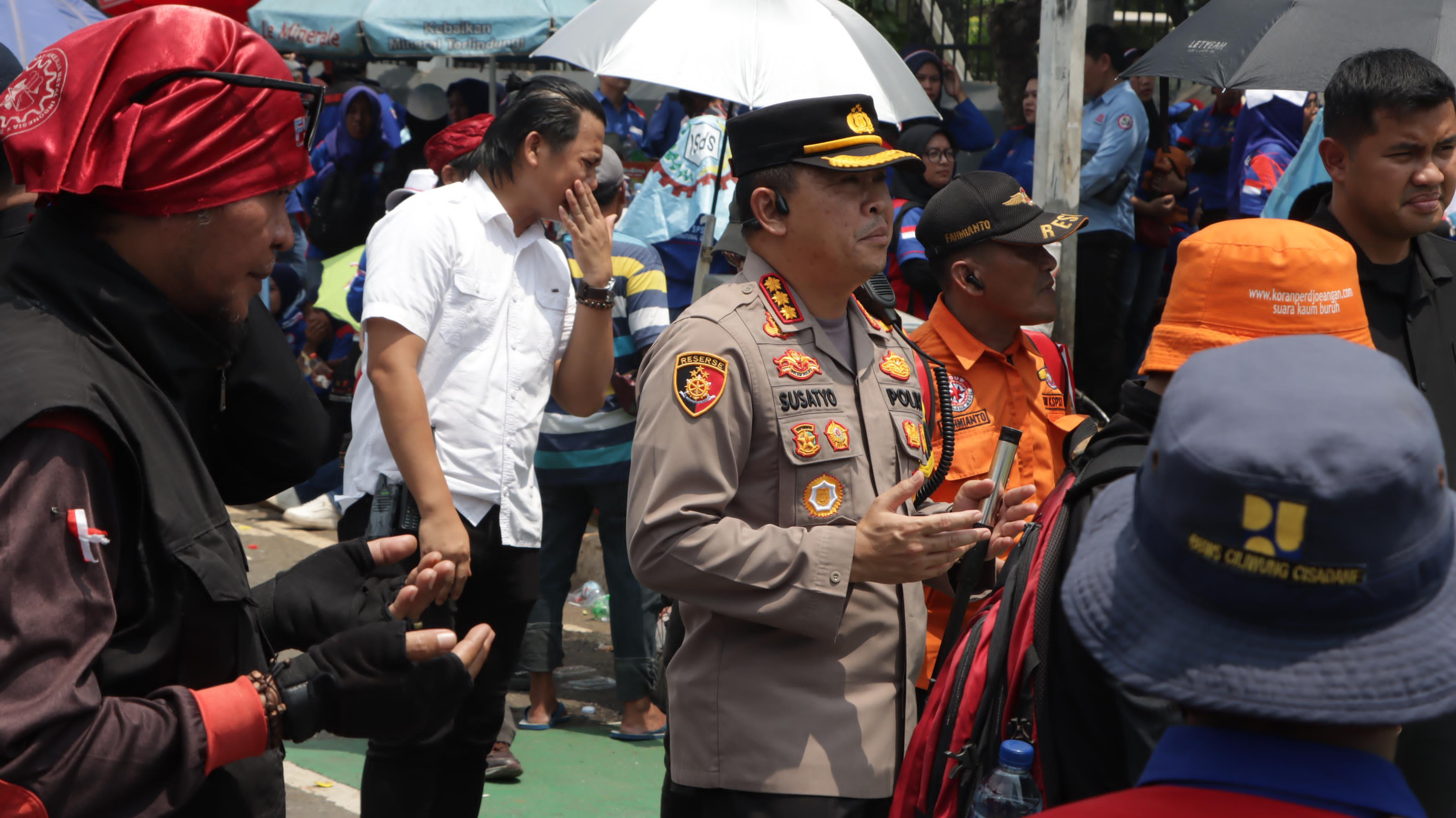 1.963 Personel Diterjunkan untuk Layani Aksi Buruh di Silang Selatan Monas