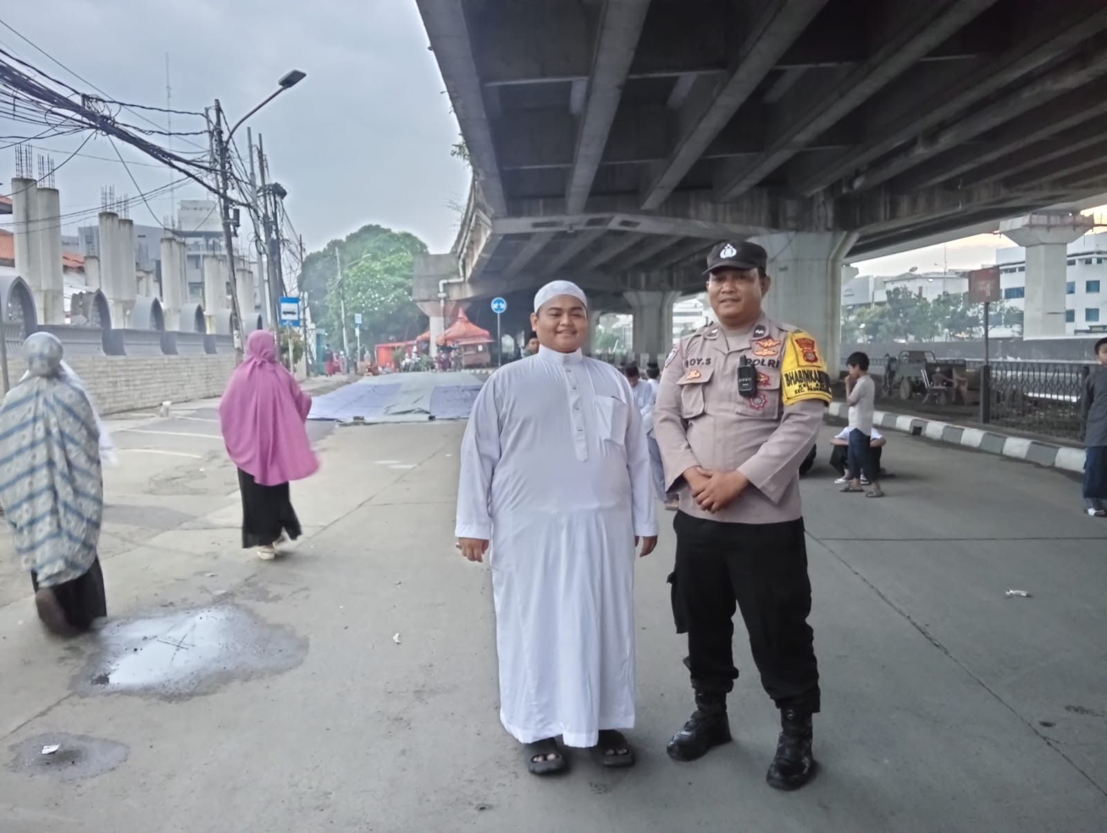 Polisi Gelar Pengamanan Sholat Idul Fitri 1447 H di Masjid Al-Mukaromah