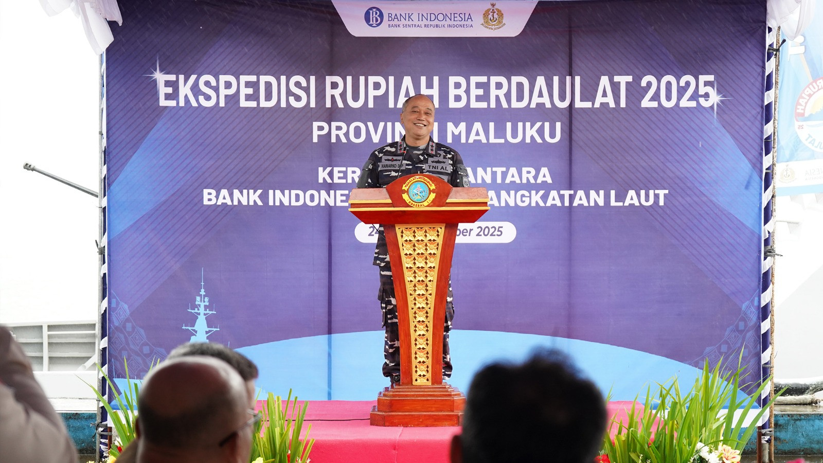 Ditengah Guyuran Hujan, Dankodaeral IX Melepas Tim Ekspedisi Rupiah Berdaulat