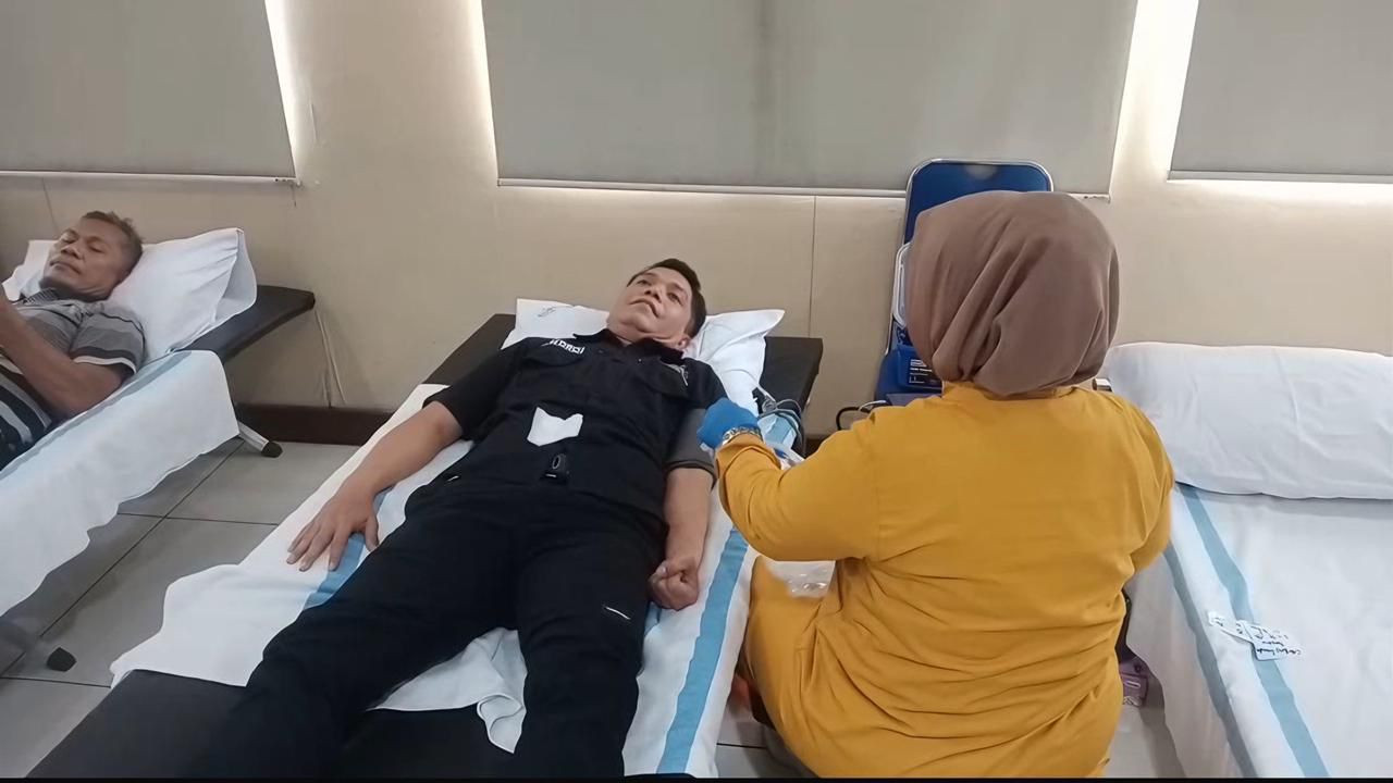 Humas Polres Priok Gelar Donor Darah Peringati  Hari Jadi Humas ke-74
