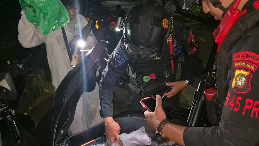 Brimob Polda Metro Jaya Amankan 8 Motor Diduga Balap Liar di Duren Sawit Jakarta Timur