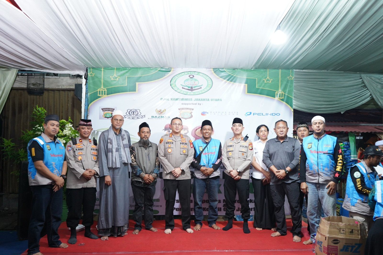 Kapolres Metro Jakarta Utara Hadiri Buka Puasa Bersama dan Santunan Anak Yatim Bersama Komunitas Ojol