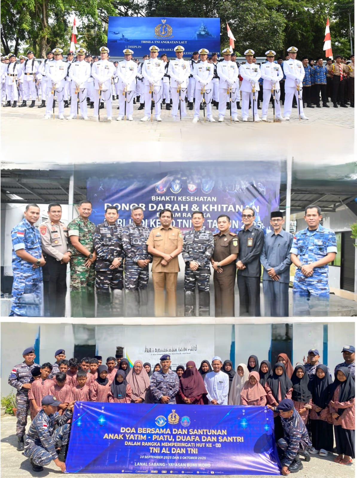 Komandan Beserta Prajurit Lanal Sabang Ikuti Upacara HUT Ke-80 TNI Angkatan Laut