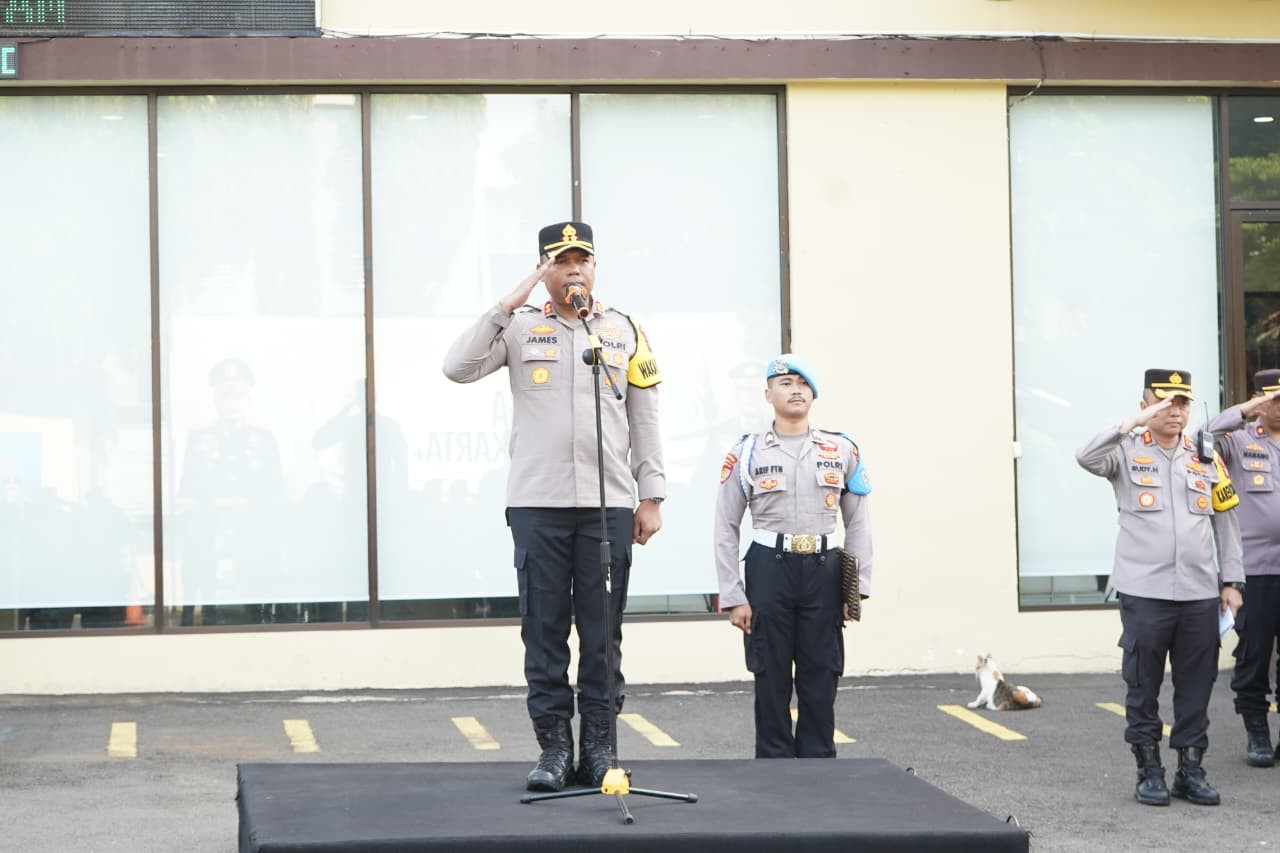 Polisi Gelar Apel Pengamanan Aksi Warga Sunter Jaya di Kantor BPN Jakarta Utara