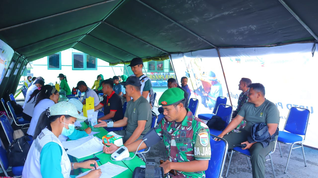 Peduli Dengan Kesehatan Anggota Kodim 1714/PJ Laksanakan Kegiatan CKG