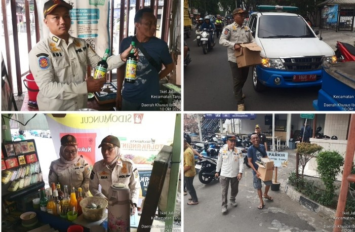 Satpol PP Tanjung Priok Tertibkan Puluhan Botol Miras Ilegal di Sejumlah Titik