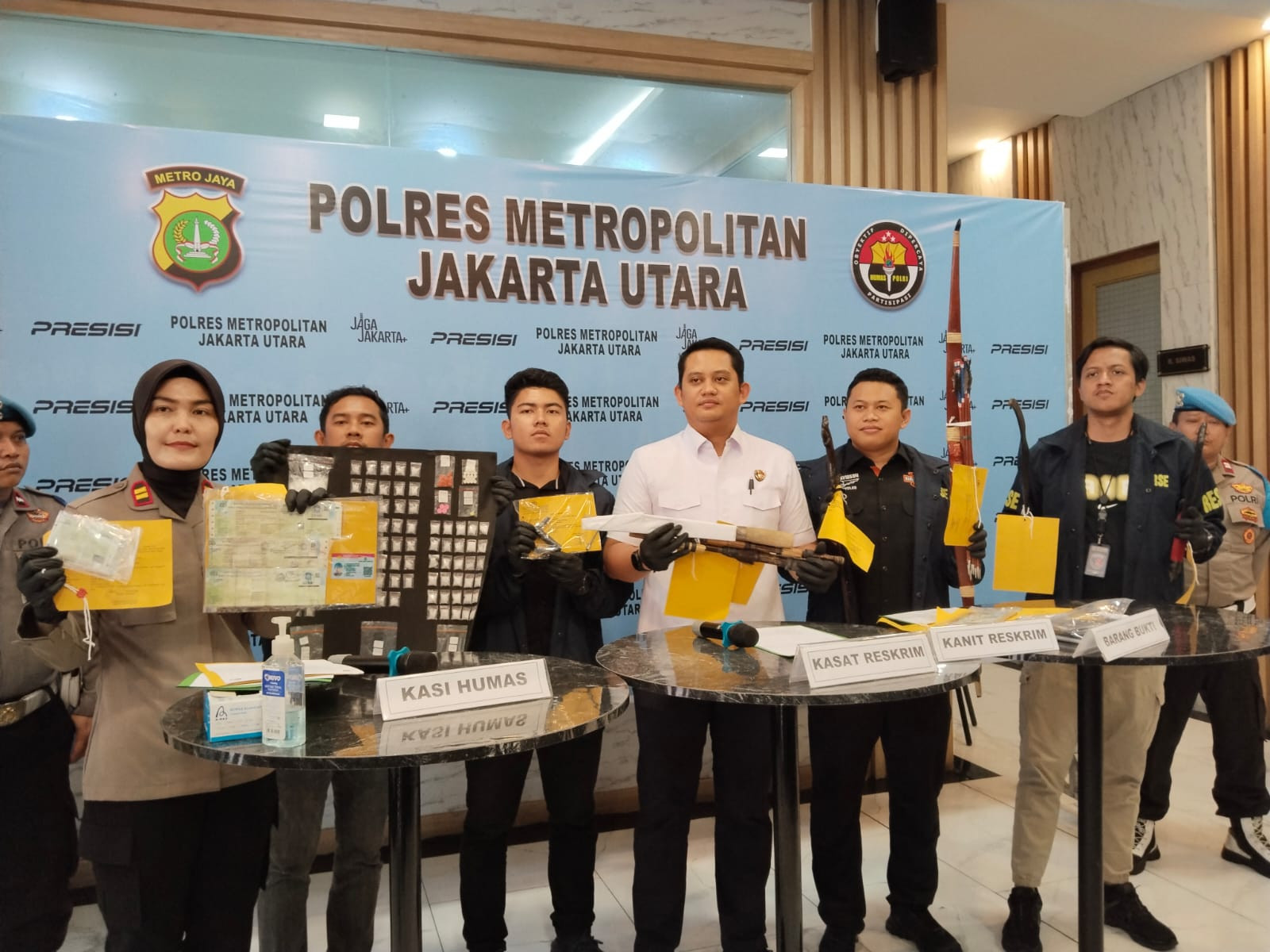 Polres Metro Jakarta Utara Berhasil Ungkap Curanmor dan Sabu 162 Gram, Empat Orang Diamankan