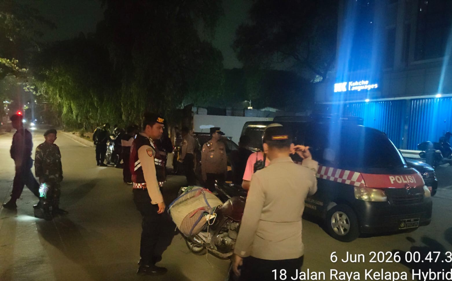 Polsek Kelapa Gading Tingkatkan Patroli KRYD, Cegah Tawuran dan Kejahatan Jalanan