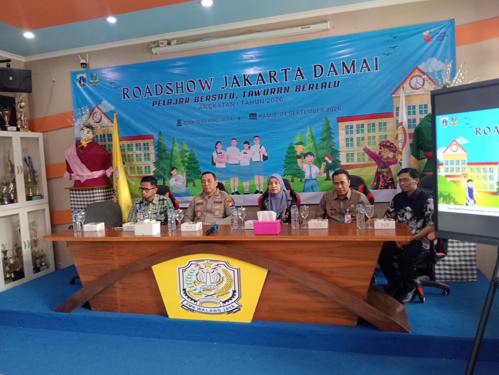 Jaga Jakarta, Kapolres Metro Jakut Ajak Pelajar SMK Walang Jaya Jauhi Tawuran dan Narkoba