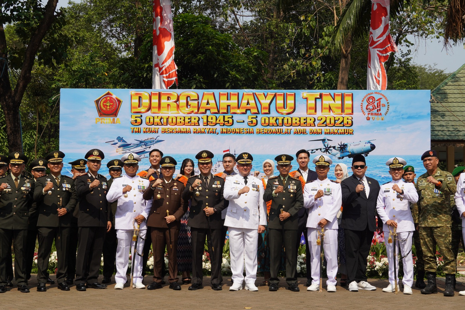 HUT TNI ke-81,Dandim 0502/JU Tunjukkan Soliditas Bersama Forkopimko Plus Jakarta Utara