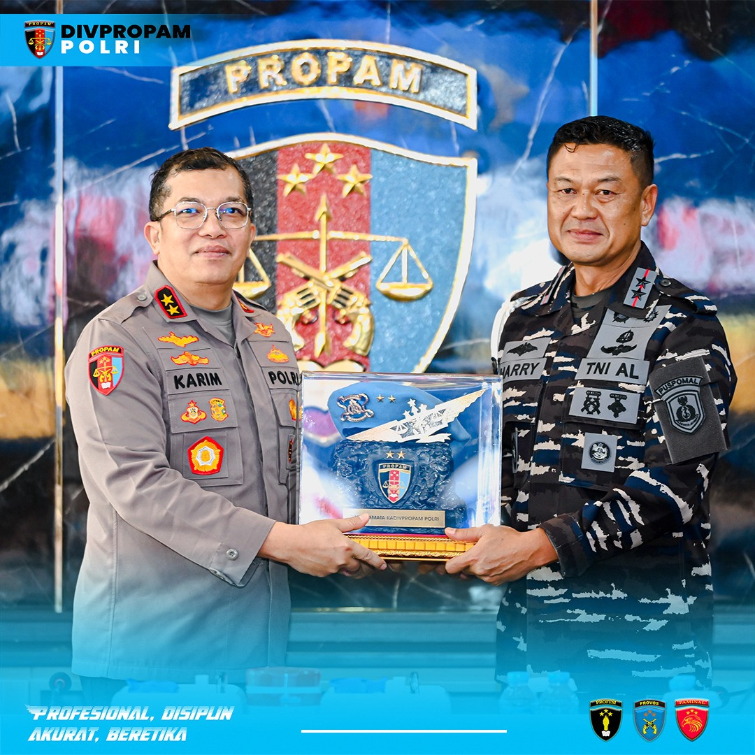 Kunjungan Danpuspomal ke Divpropam Polri, Pererat Sinergi dan Kebersamaan