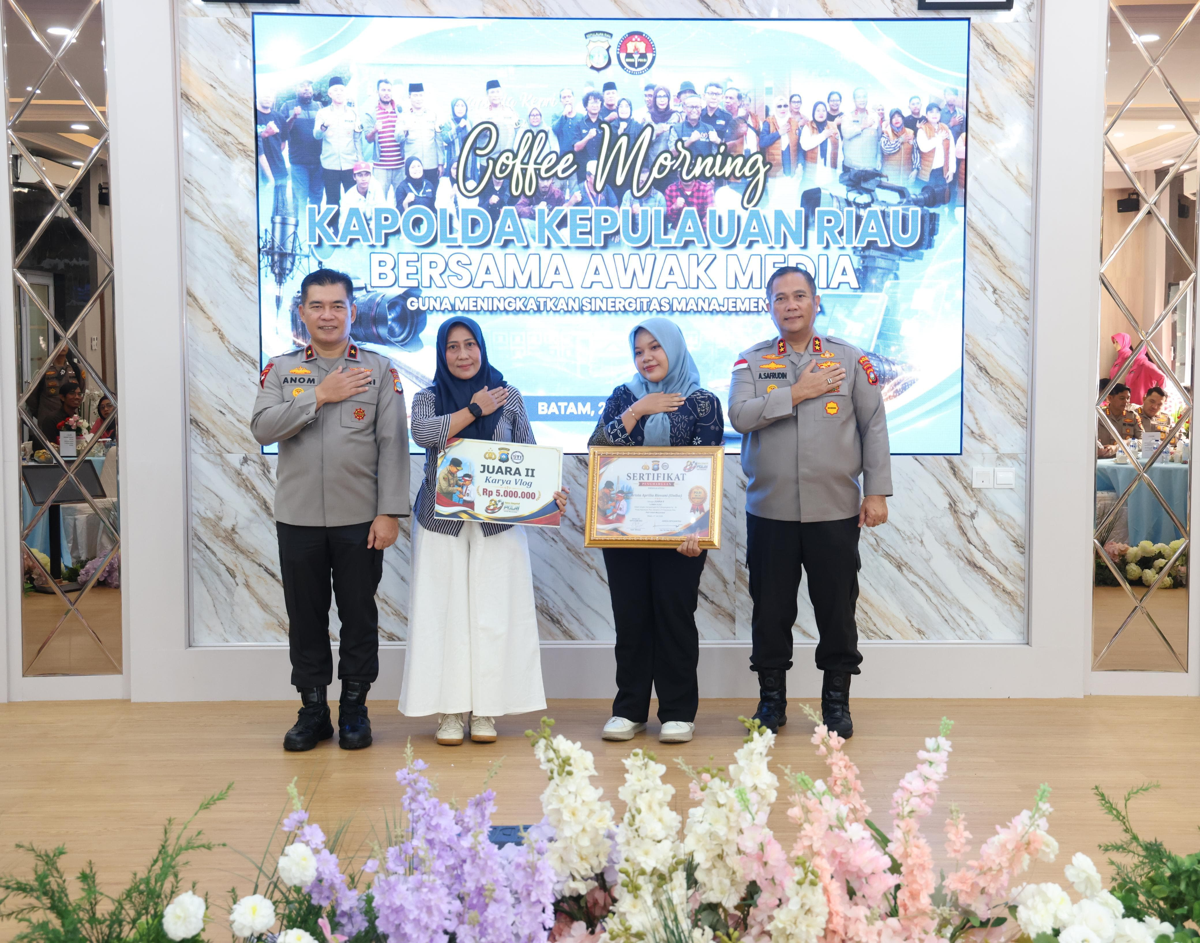 COFFEE MORNING KAPOLDA KEPRI BERSAMA INSAN PERS: PERKUAT SINERGITAS MANAJEMEN MEDIA