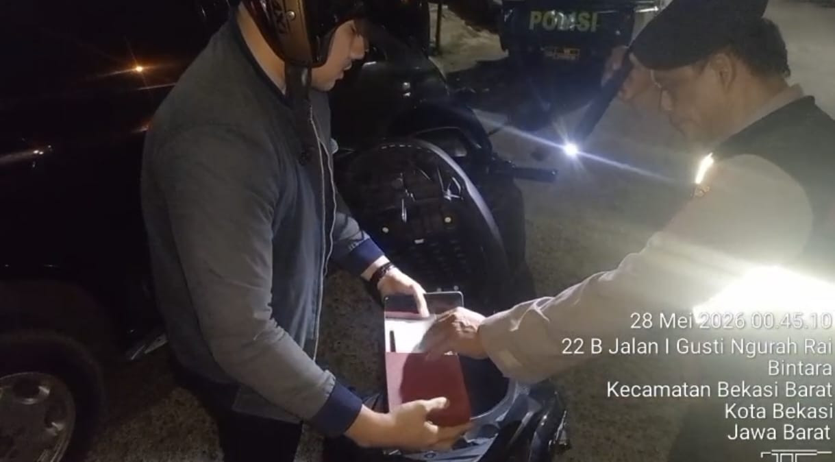 Polsek Bekasi Barat Perketat Pengamanan Malam Takbiran, Razia dan Patroli Digelar Cegah Kejahatan Jalanan
