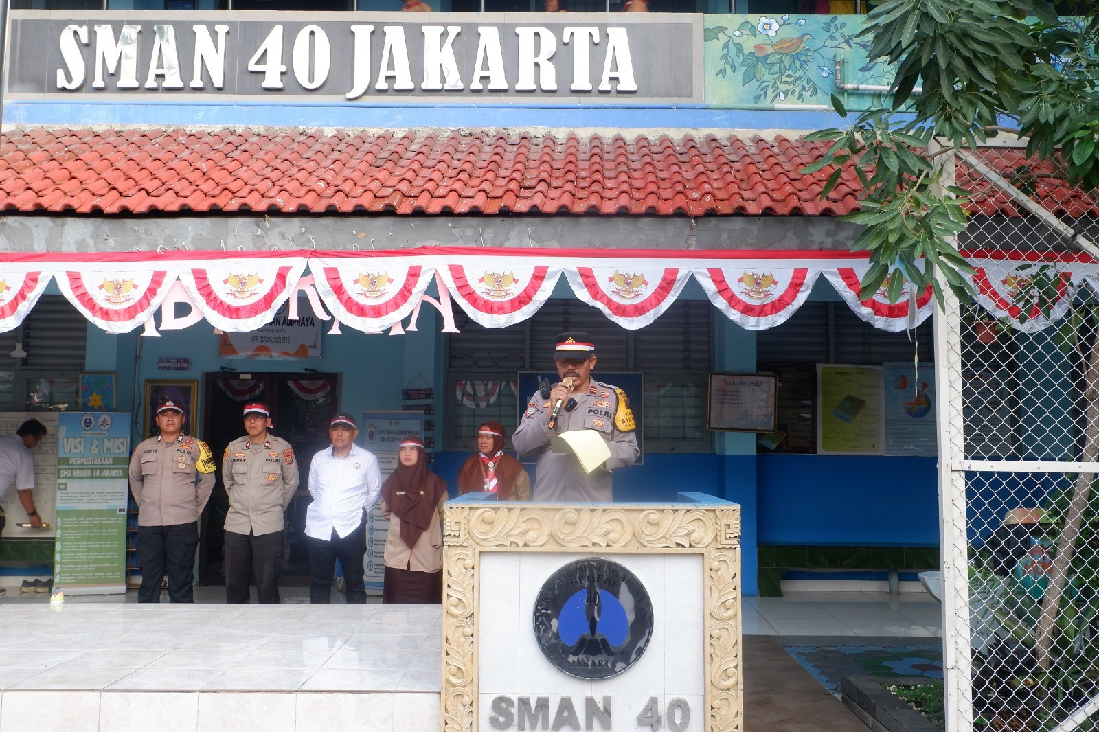 Polsek Pademangan Gelar Program “Polri Go To School” di SMAN 40, Ajak Pelajar Jaga Harkamtibmas