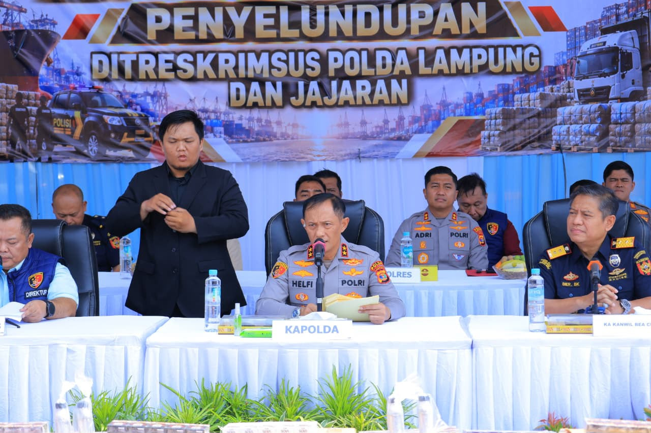 Polda Lampung Ungkap Empat Kasus Kejahatan Ekonomi, Amankan Rokok Ilegal hingga Merkuri