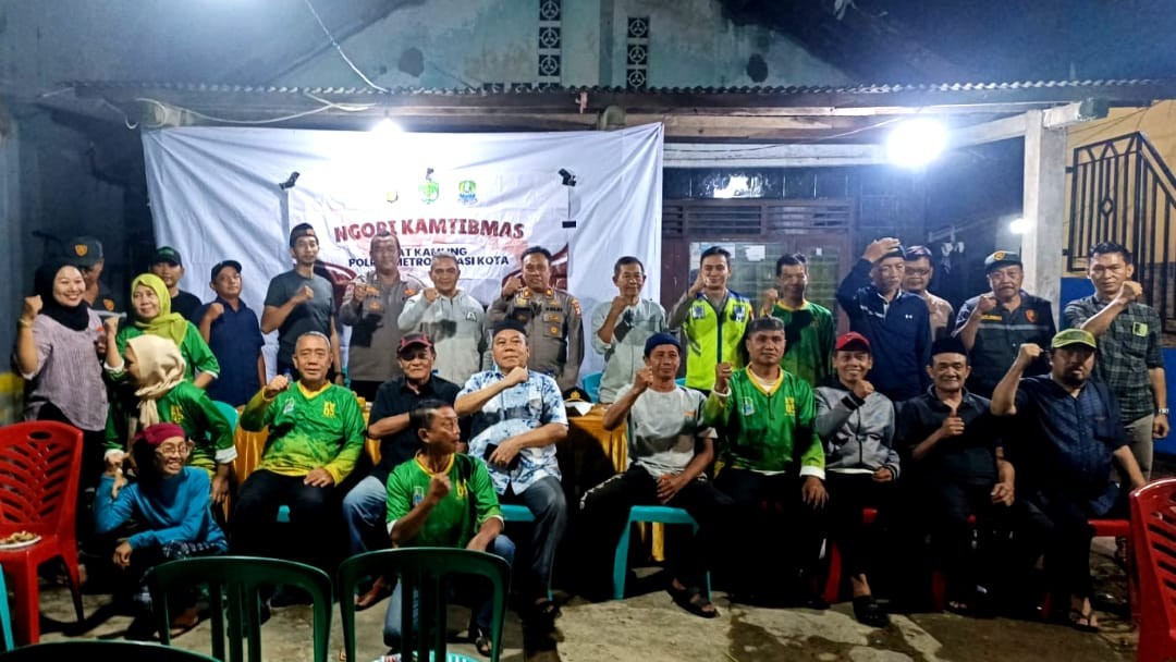 Polsek Bekasi Selatan Gelar Ngopi Kamtibmas Bersama Warga Margajaya