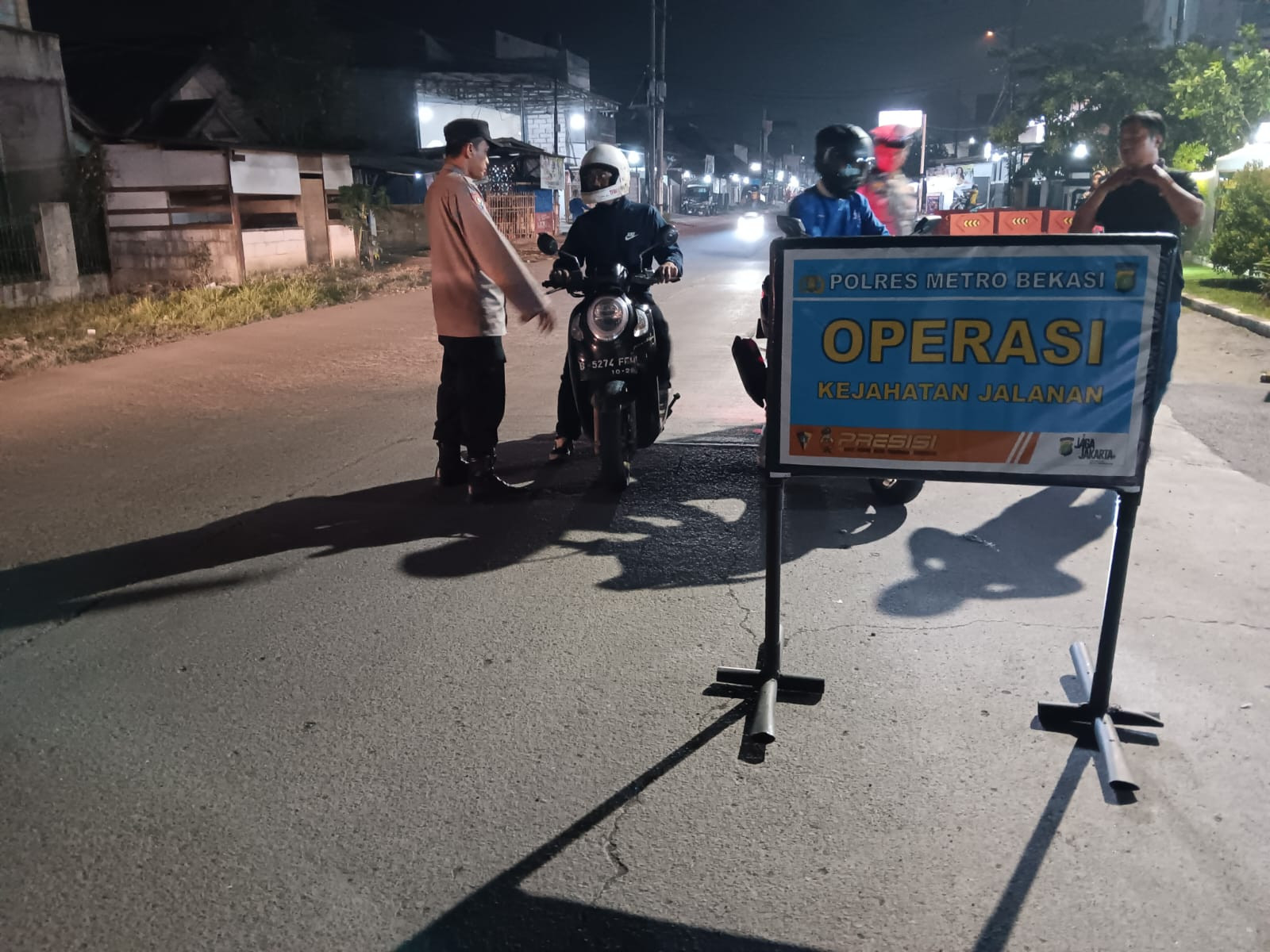 Jaga Jakarta Jaga Bekasi, Polsek Tambun Selatan Perkuat Patroli Malam di Wilayah Tambun Utara