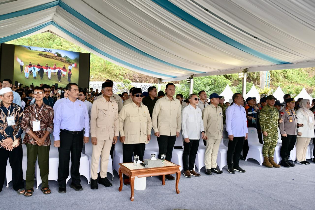 Panglima TNI Hadiri Peresmian Lima Bendungan oleh Presiden RI